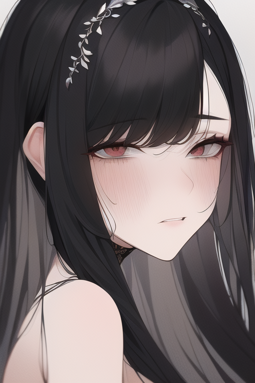 nsfw, black hair　黒髪　ロング　トロ顔