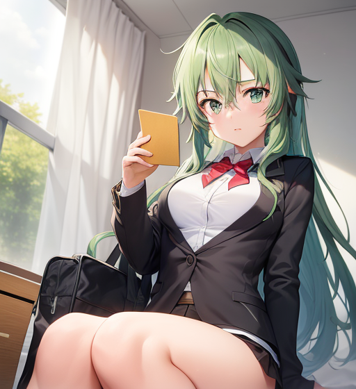 エメラルドヘアー
long hair
ロングヘアー
制服
ブレザー
少女