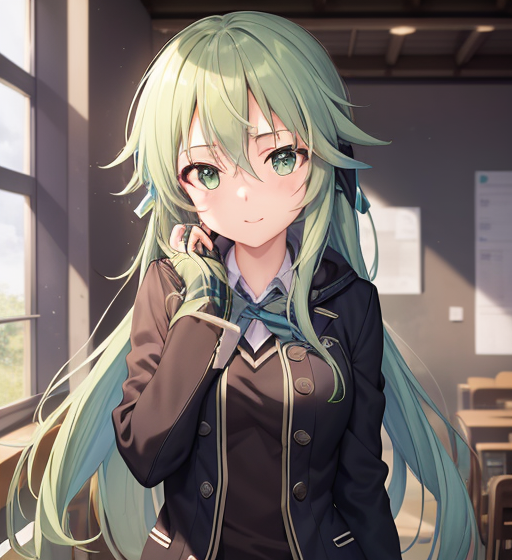 エメラルドヘアー
long hair
ロングヘアー
制服
ブレザー
少女